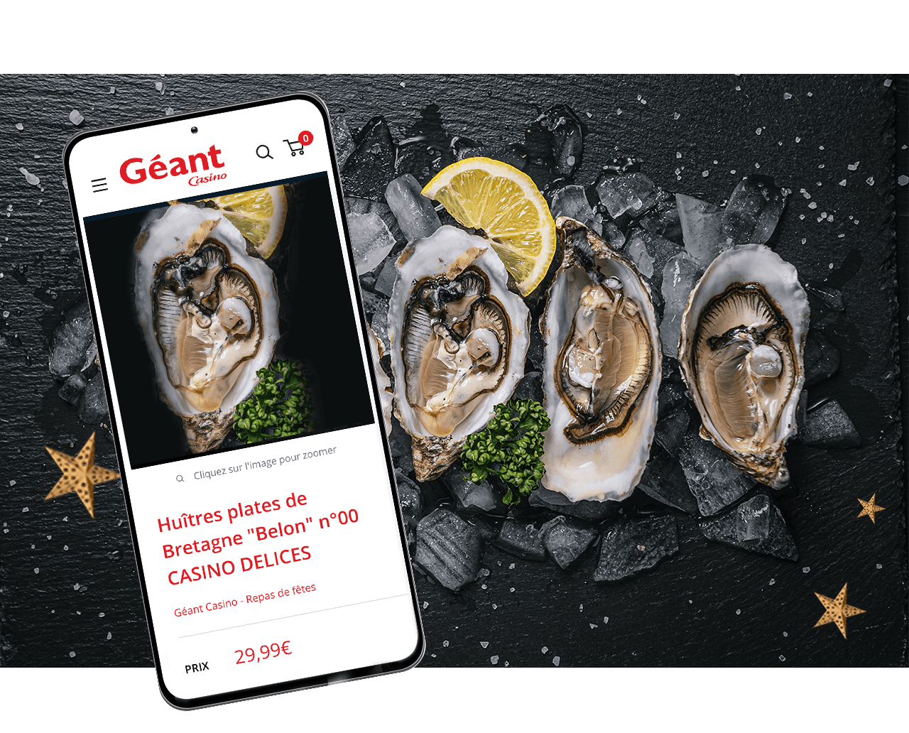 Extrait d'une fiche produit du site internet de Géant Casino