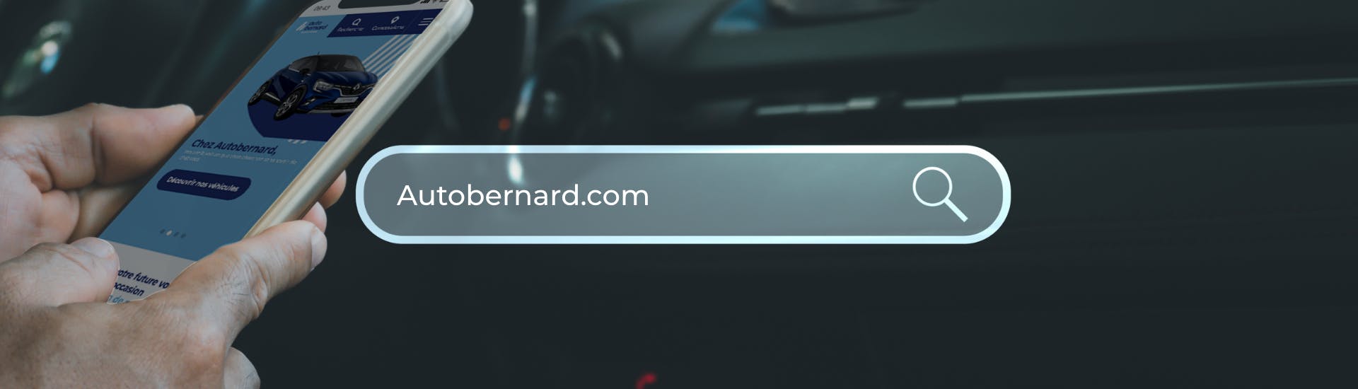 Le champ de recherche du site Autobernard.com