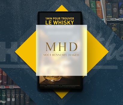 Logo de Moët Henessy Diageo devant la borne de la WhyskithÚque