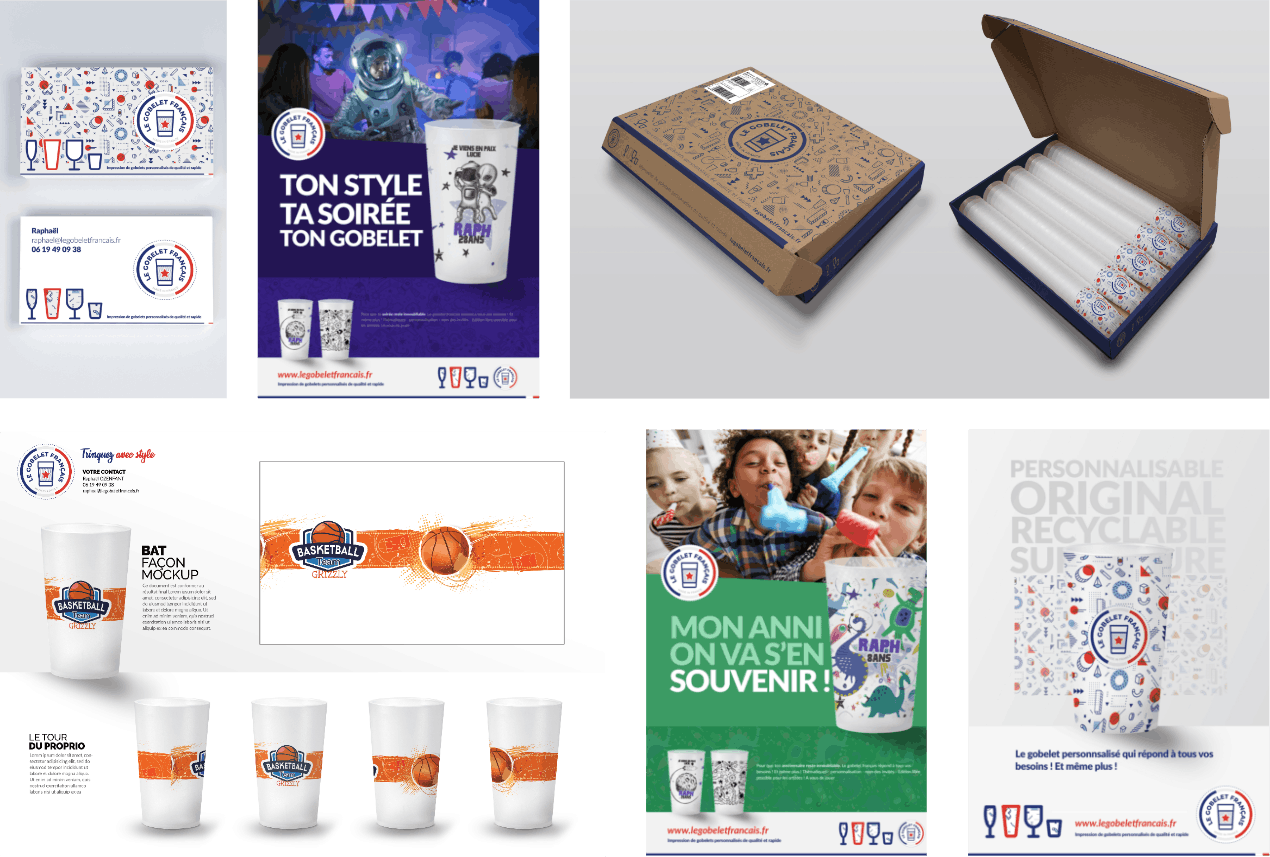 Extrait des produits du site internet du Gobelet Français