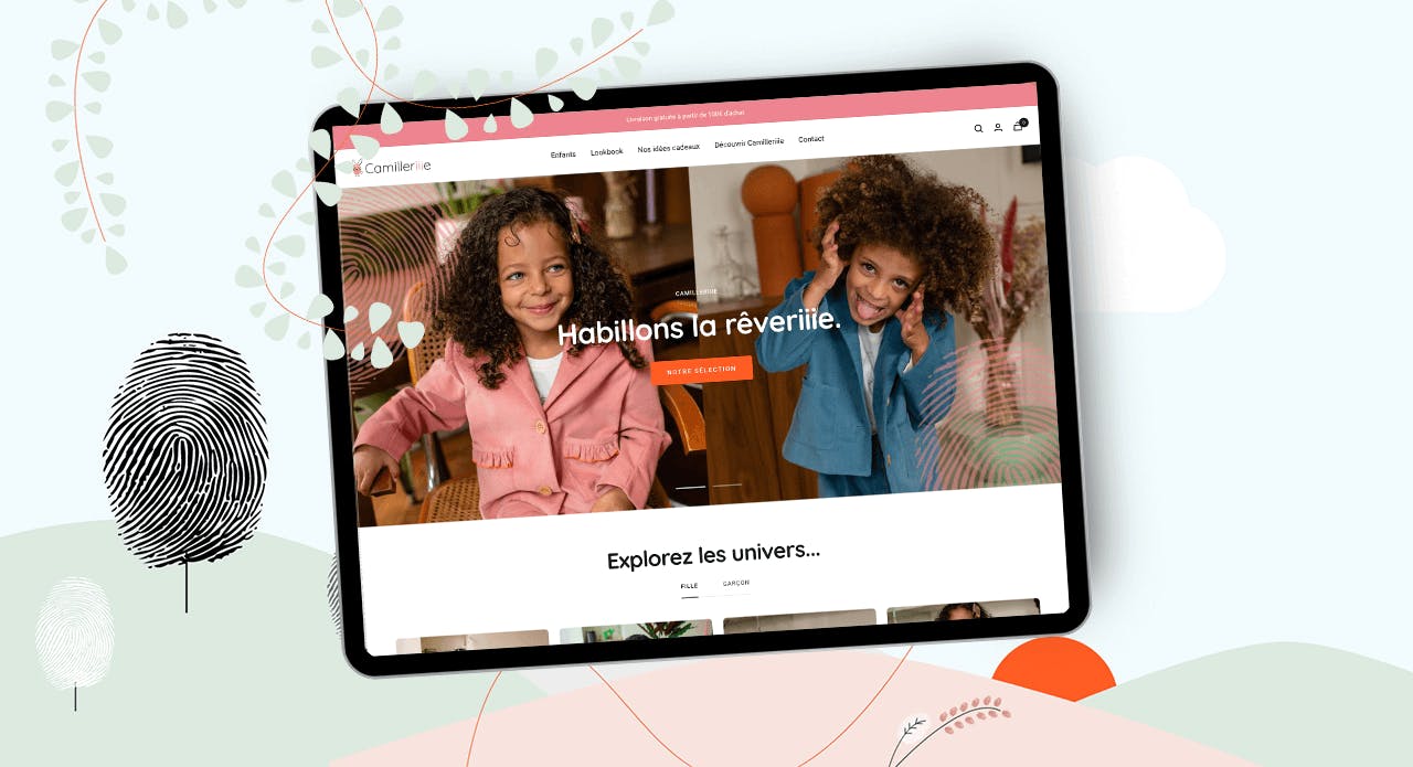 Mockup page du site Camilleriiie