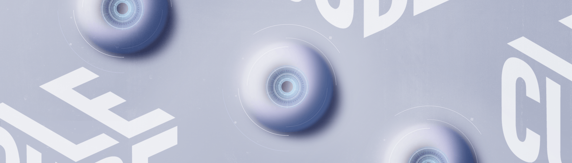 L'oeil d'un Chabot sur un fond gris