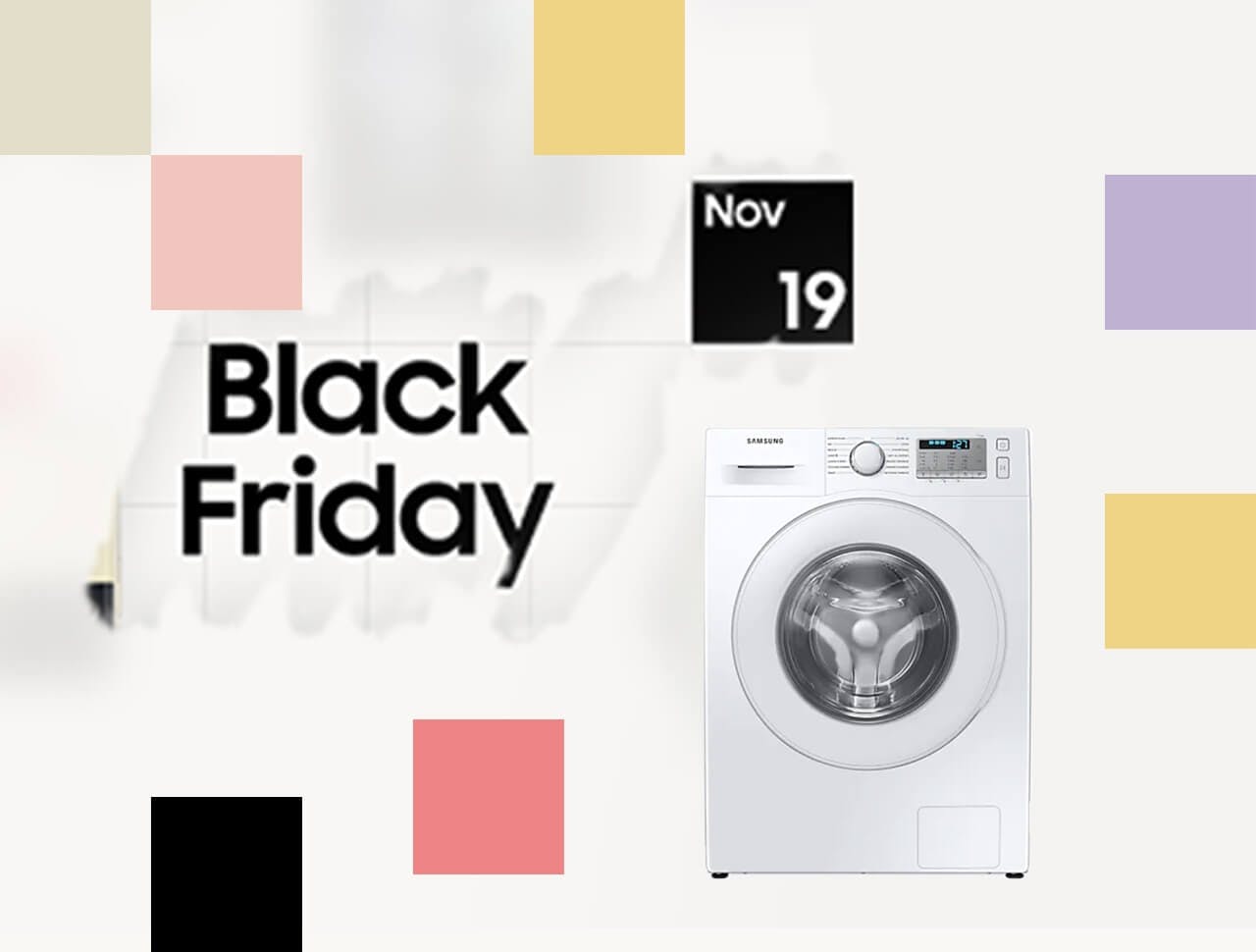 Extraits de visuels utilisés lors de la campagne Black Friday de Samsung